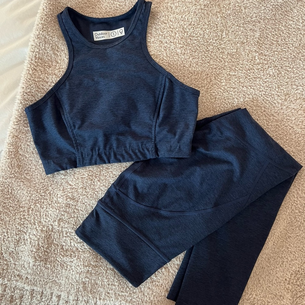 NEW Outdoor Voices Bra/Legging 7/8 Set